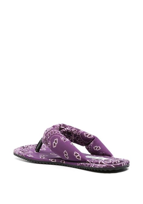 Ciabatte con stampa paisley in lilla - donna THE ATTICO | 243WS797PA48P690